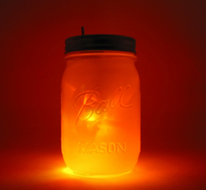 Sun and Moon Mason Jar Night Light