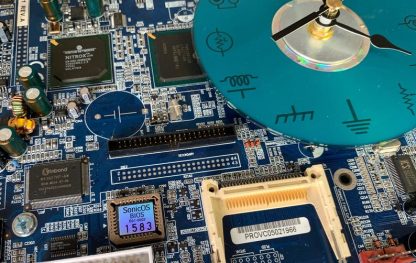 Laser etched SonicWall Circuit Board wall clock (12" x 8" ) Large - Image 3