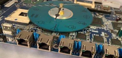 Laser etched SonicWall Circuit Board wall clock (12" x 8" ) Large - Image 2