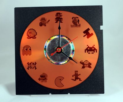 Laser Etched 80s 8bit Video Game Arcade Clock