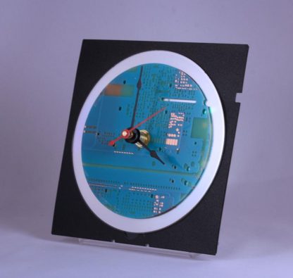 Computer Circuit Board Desk Clock (Aqua Blue)