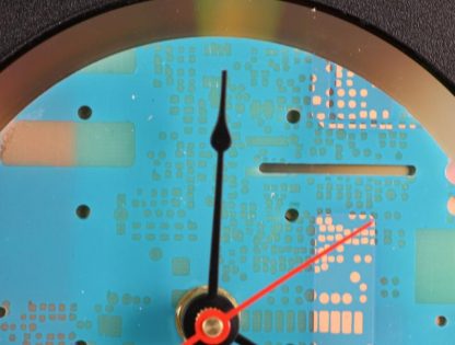 Computer Circuit Board Desk Clock (Aqua Blue) - Image 2