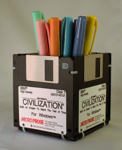 Civilization Floppy Disk Pen and Pencil Holder - Image 3