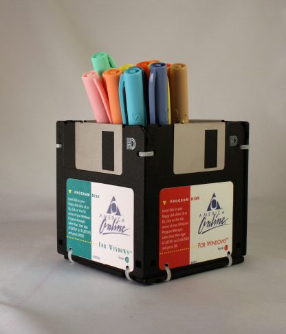 AOL 2.5 Floppy Disk Pen and Pencil Holder
