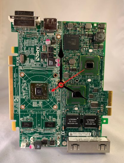 Intel & AMD Computer Circuit Board Desk Clock (GREEN)