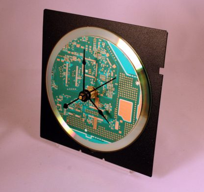 Computer Circuit Board Desk Clock (Bright Green)