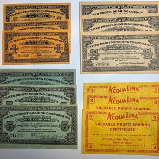 LOT of 12 - Vintage 1950's United Profit Sharing Corporation Coupons - 4 Styles included!