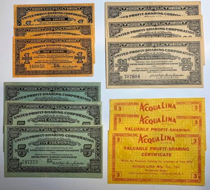 LOT of 12 – Vintage 1950’s United Profit Sharing Corporation Coupons ...