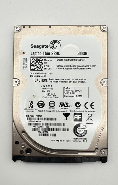 Seagate ST500LM000-1EJ162 2.5in. SATA 500GB 6Gb/s Thin Laptop Hard Drive