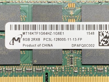 Micron MT16KTF1G64HZ-1G6E1 - 8GB (1x8GB) 1600Mhz PC3L-12800S DDR3-1600 204-Pin (LAPTOP RAM) - Image 2
