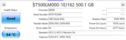 Seagate ST500LM000-1EJ162 2.5in. SATA 500GB 6Gb/s Thin Laptop Hard Drive - Image 3
