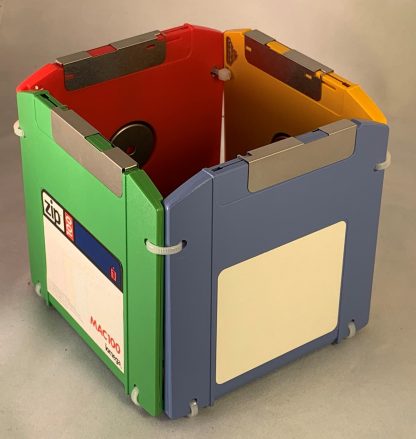 Multi Colored ZIP Disk Pencil Holder - Image 2