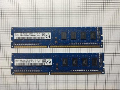 2 x Hynix 4GB PC3-12800U 1600MHz DDR3 Desktop Memory HMT451U6BFR8C-PB (8GB TOTAL)
