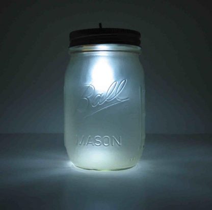Fire Fly White Mason Jar Night Light