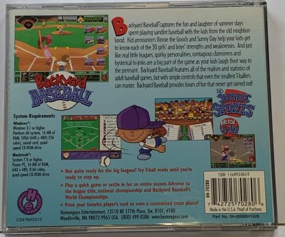 Backyard Baseball (Windows/Mac 1997) PC - RARE - Image 3