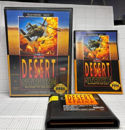 Desert Strike: Return to the Gulf Sega Genesis, 1992 COMPLETE Game w/ BOX MANUAL