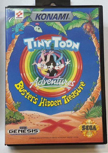 Tiny Toon Adventures: Buster’s Hidden Treasure Sega Genesis Game / Case / Book
