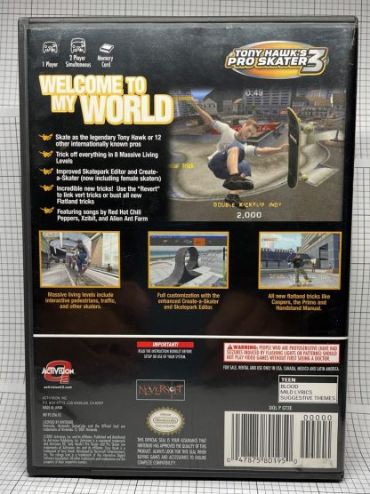 Tony Hawk's Pro Skater 3 (Nintendo GameCube) Complete Game Disc, Case & Manual - Image 2