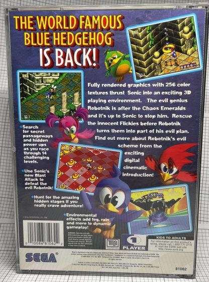 Sonic 3D Blast 1997 Sega Saturn CIB Long Box Complete - Image 2