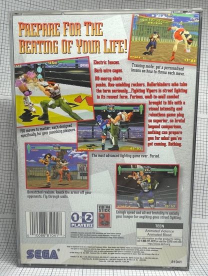 Fighting Vipers (Sega Saturn, 1996) Complete In Box CIB - Image 2