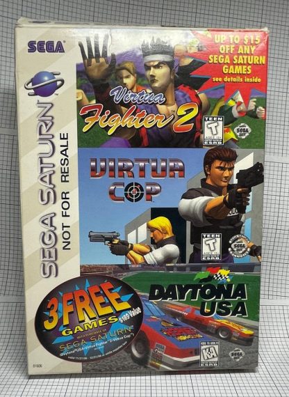 Sega Saturn Not for Resale 3 Pack Virtua Figher, 2 Virtua Cop, & Daytona CIB