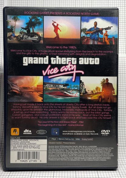 Grand Theft Auto Vice City PS2 Sony Playstation 2 COMPLETE W/ MANUAL and MAP - Image 3