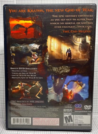God of War II 2 PS2 Complete 2-Disc Black Label  Tested CIB - Image 3