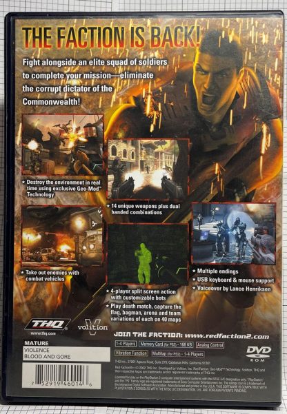 Red Faction II Sony PlayStation 2 PS2 Complete in Box CIB - Image 3