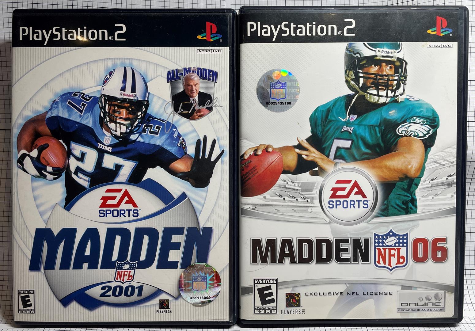 PS2 Football Lot – Madden NFL 2001 & Madden NFL 06 – CIB – GeekGearStore