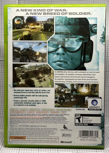 Ghost Recon Advanced Warfighter Microsoft Xbox 360 Game CIB - Image 2