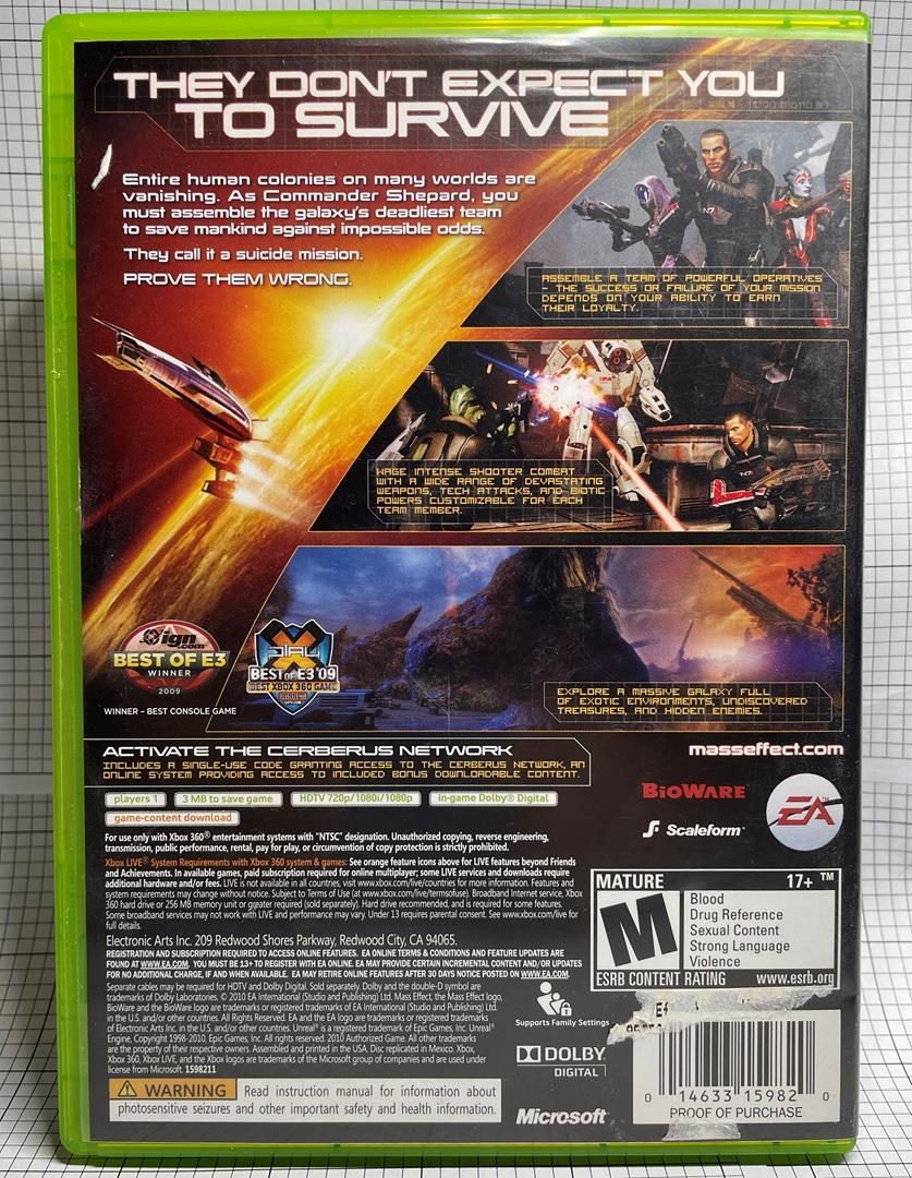 XBOX 360 Mass Effect 2 Game on Mercari