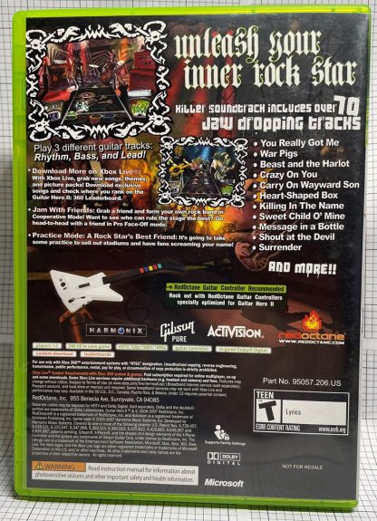 Guitar Hero II Microsoft Xbox 360 Case Game Disc & Instruction Book Guitar Hero2 - Image 2