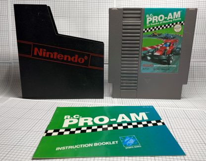 R.C. Pro-Am (Nintendo NES, 1988) CART + MANUAL, Authentic, TESTED
