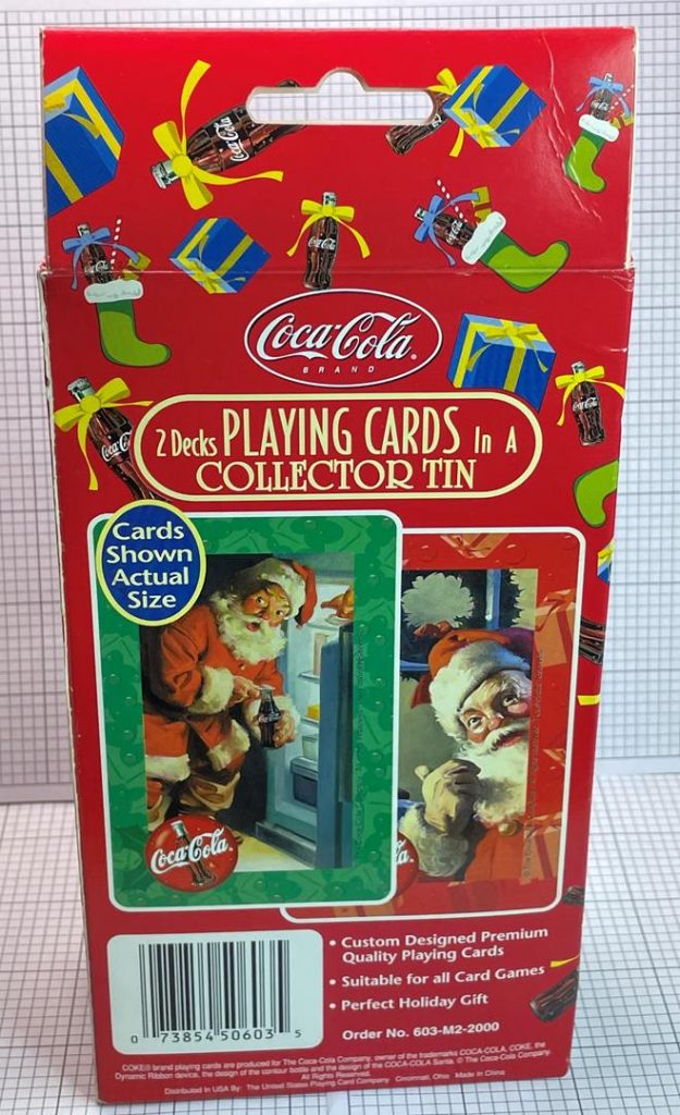 COCA COLA Santa Christmas Tin And Bicycle Playing Cards Set NEW IN BOX 