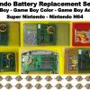 Save Battery Replacement Service - Game boy, Pokemon, N64 SNES