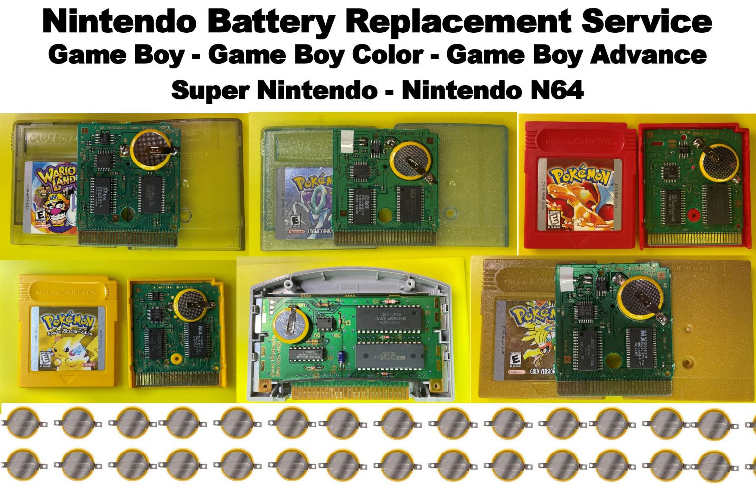 Save Battery Replacement Service Game Boy Pokemon N64 Snes Save Battery Replacement Service Game Boy Pokemon N64 Snes