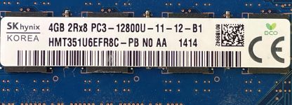 SK hynix 8GB (2X4GB) DDR3-1600 PC3-12800U - 11-12-B1  HMT351U6EFR8C-PB - Image 3