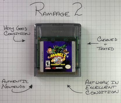 Rampage 2 Universal Tour ( Nintendo Game Boy Color 1999) - Tested Working