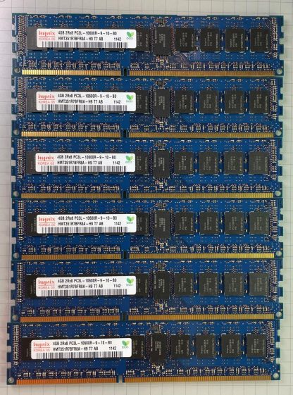 Hynix 24GB (6X4GB) Hynix HMT351R7BFR8A-H9 4GB PC3-10600R DDR3-1333MHz ECC Server RAM