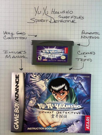 Yu Yu Hakusho Ghost Files: Spirit Detective (Nintendo Game Boy Advance, 2003) Game & Manual
