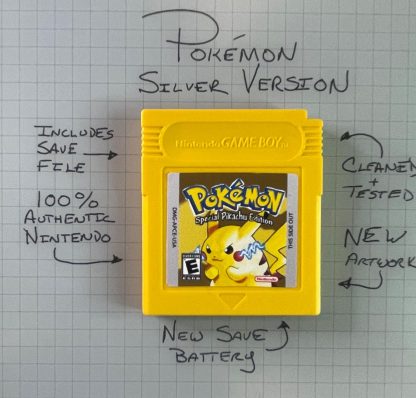 Pokemon Yellow Version (Game Boy, 1999) Authentic *NEW BATTERY* w/ Save Game