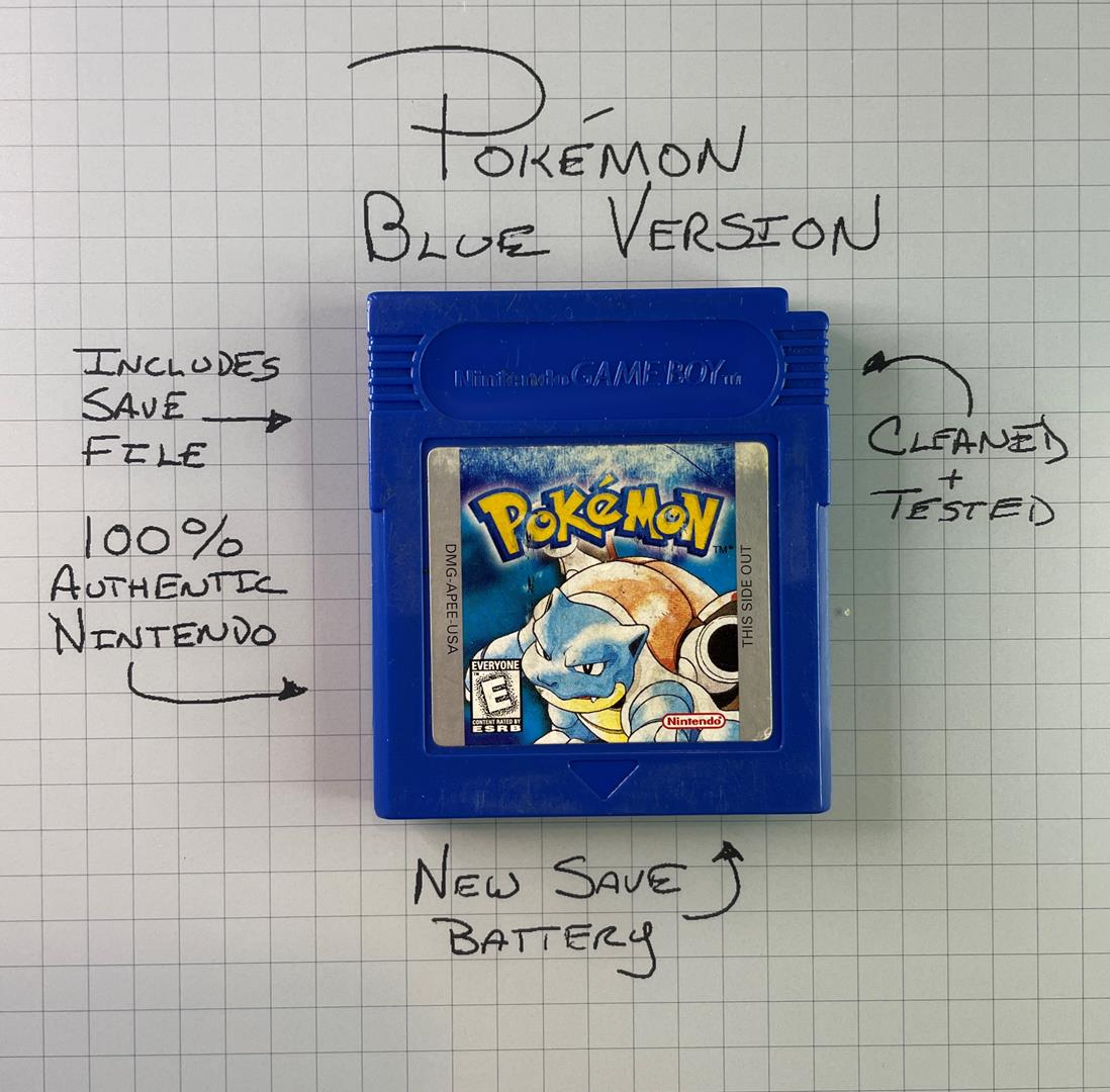 Ultimate Pokémon Blue GBC - All Pokémon (Legal), Max Items, New Save  Battery