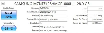 Lenovo X1 Carbon Samsung 128GB SATA M.2 SSD MZNTE128HMGR-000L1 04X4440 MZ-NTE1280 - Image 3