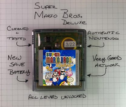 Super Mario Bros. Deluxe - Game Boy Color - Authentic New Battery & Save Game