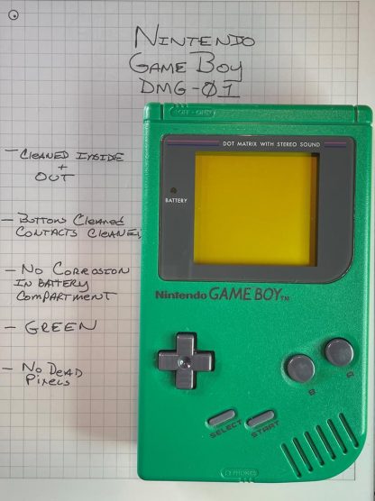Nintendo Game Boy Original GREEN Play it Loud DMG-01 100% OEM - Tested Working