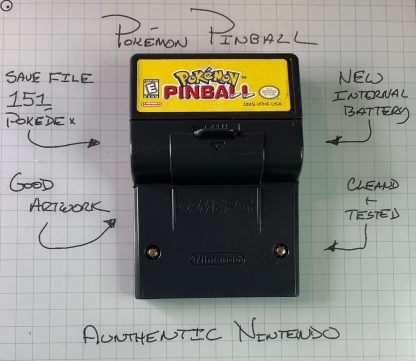 Pokemon Pinball (Game Boy, 1999) Authentic *NEW BATTERY* w/ Full Pokedex