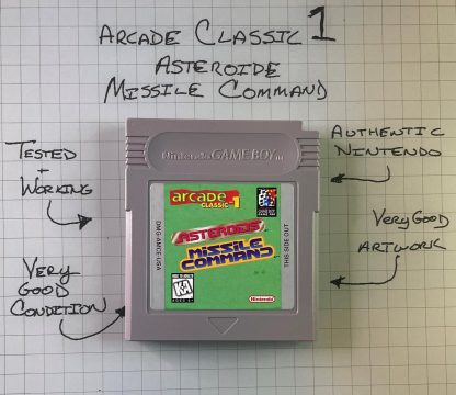 Arcade Classic 1 Asteroids Missile Command (Nintendo Game boy) Tested Authentic Original