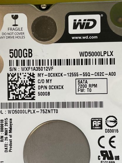 Western Digital WD5000LPLX-75ZNTT0 500GB 2.5" Hard Drive SATA 0CXKCK - Image 4