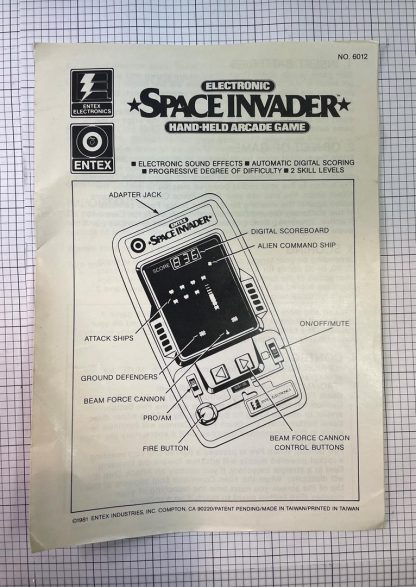 Entex Space Invaders Handheld Game & Manual (1981) TESTED WORKING! - Image 8