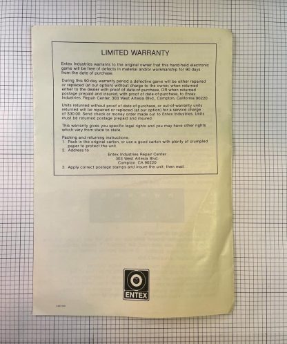 Entex Space Invaders Handheld Game & Manual (1981) TESTED WORKING! - Image 9